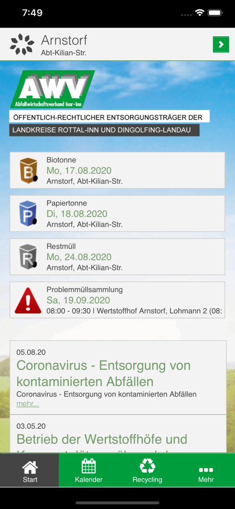 AWV App Screenshot